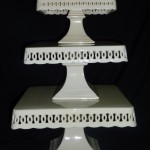 Off White Square Cake / Cupcake Stand 8" 10" & 12"