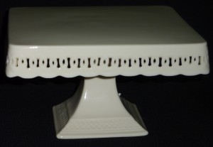 Off White Square Cake Stand 8" 10" & 12"